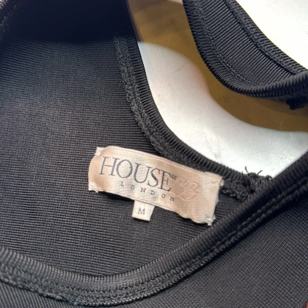 House of CB London Miya Black Bandage Cut Out Dress - Picture 5 of 6